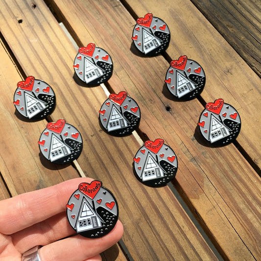 enamel pin | colorado cabin love