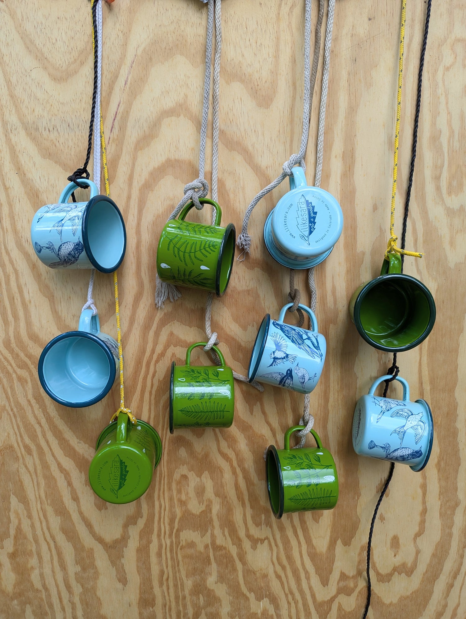 enamel mugs