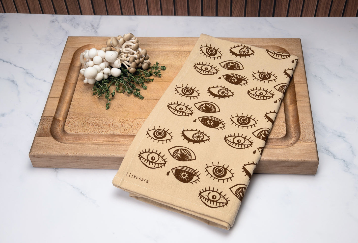 tea towel | eyeball - cotton flour sack eyes kitchen dish cloth