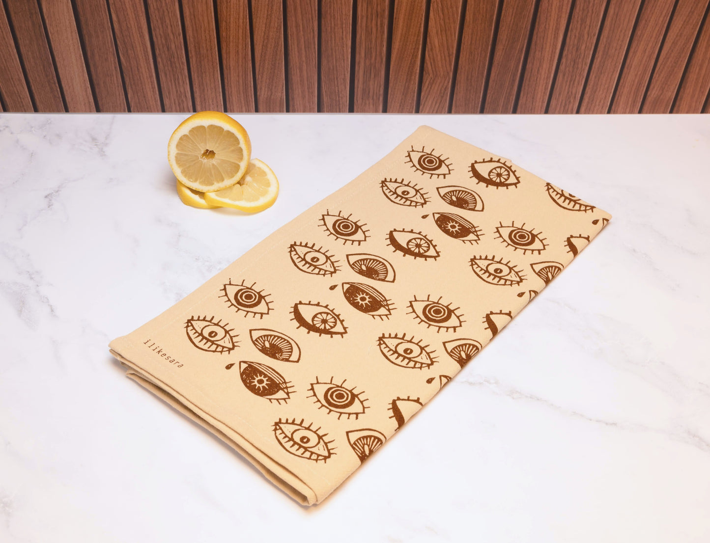 tea towel | eyeball - cotton flour sack eyes kitchen dish cloth
