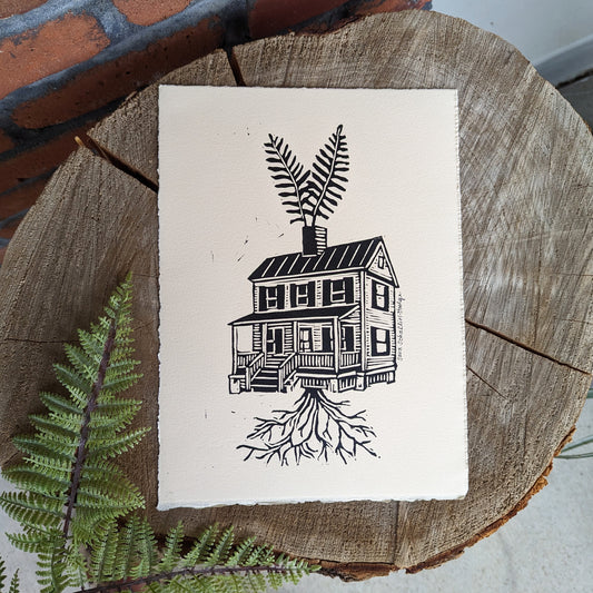 handprinted blockprint | fern cabin