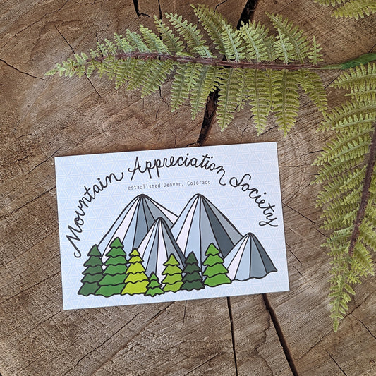 postcard | mountain appreciation society