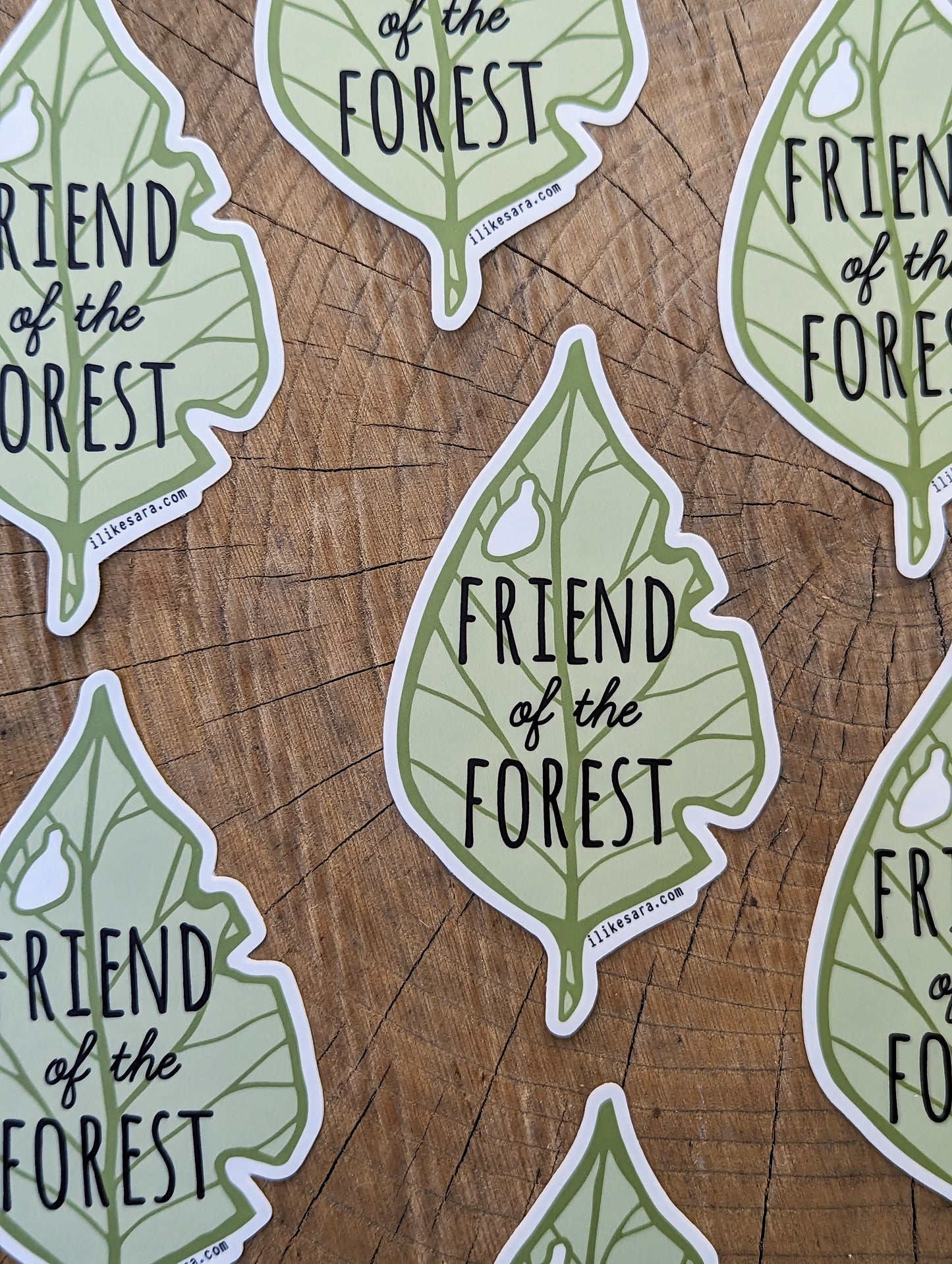 sticker | friend of the forest leaf - waterproof uv-resistant vinyl nature decal