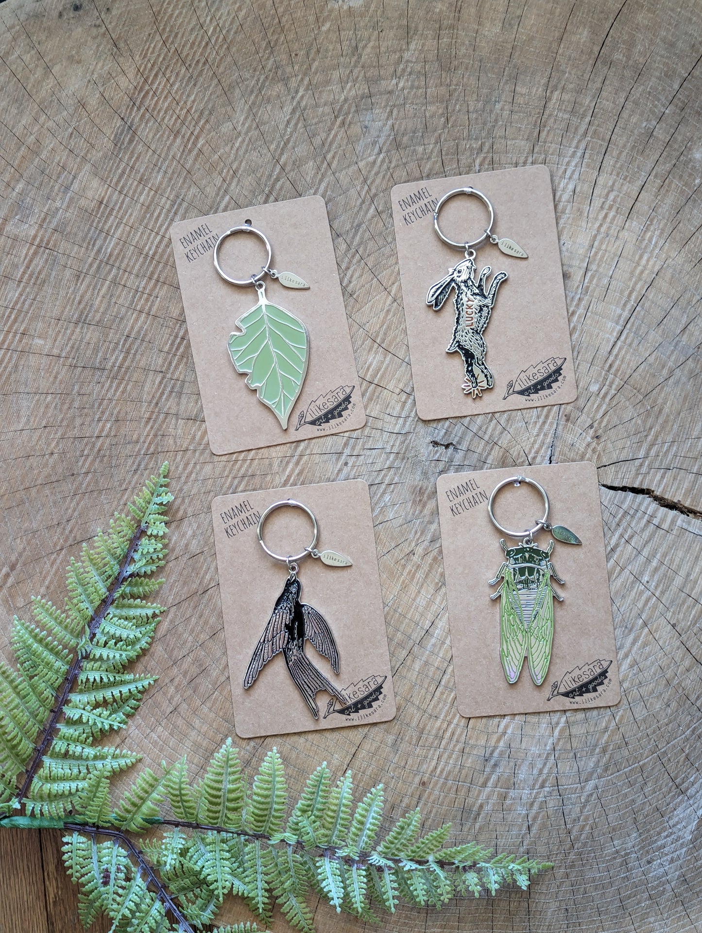 metal enamel keychain / bag charm | lucky rabbit foot