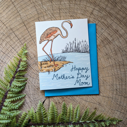 greeting card | mother's day flamingo