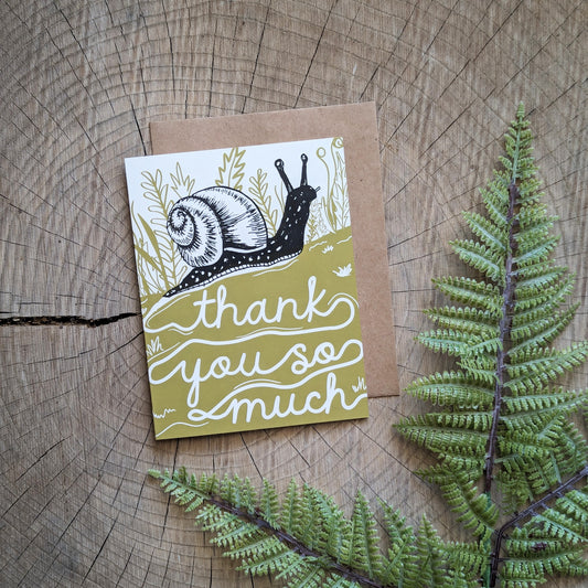 greeting card | thank you so much snail