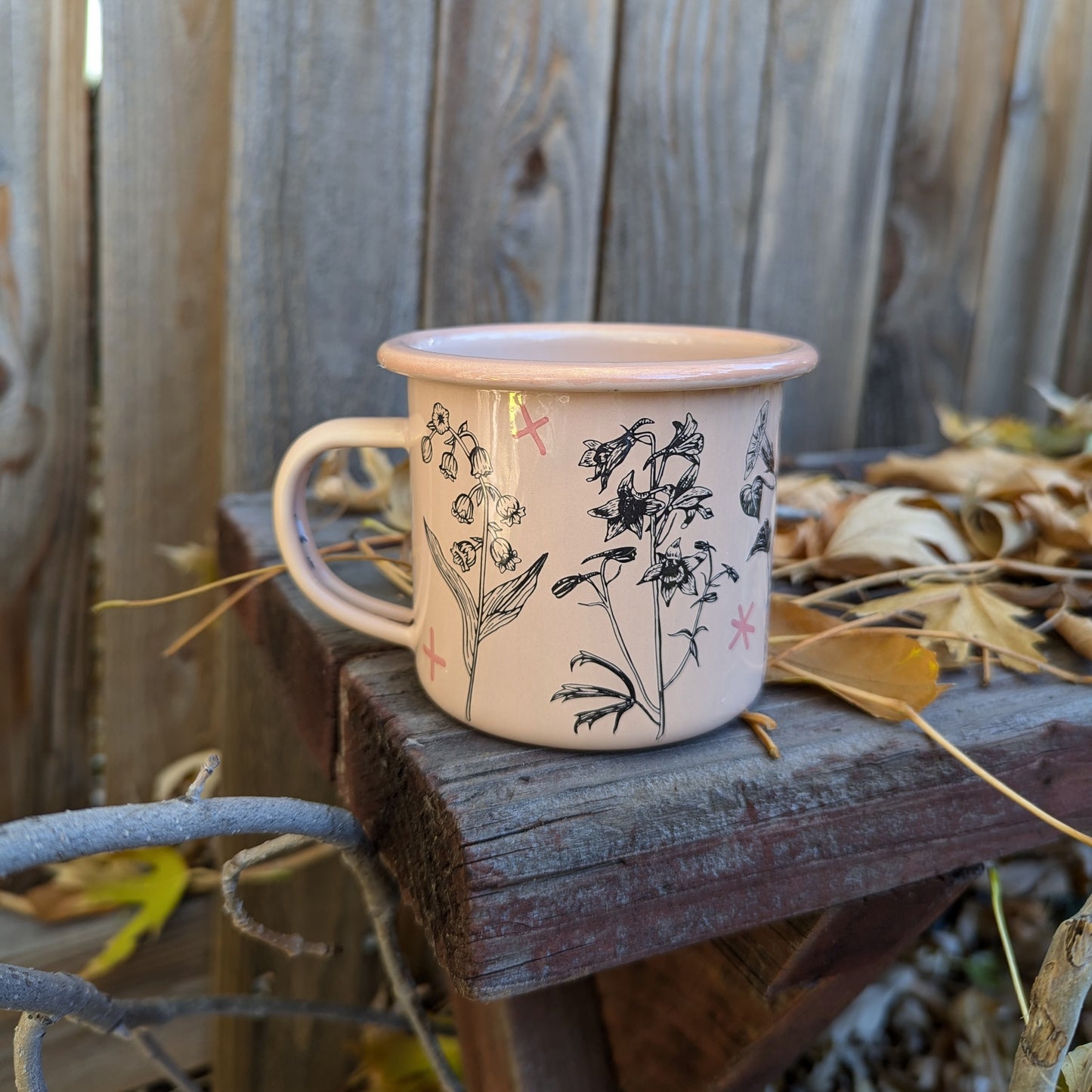 enamel mug | fatal florals