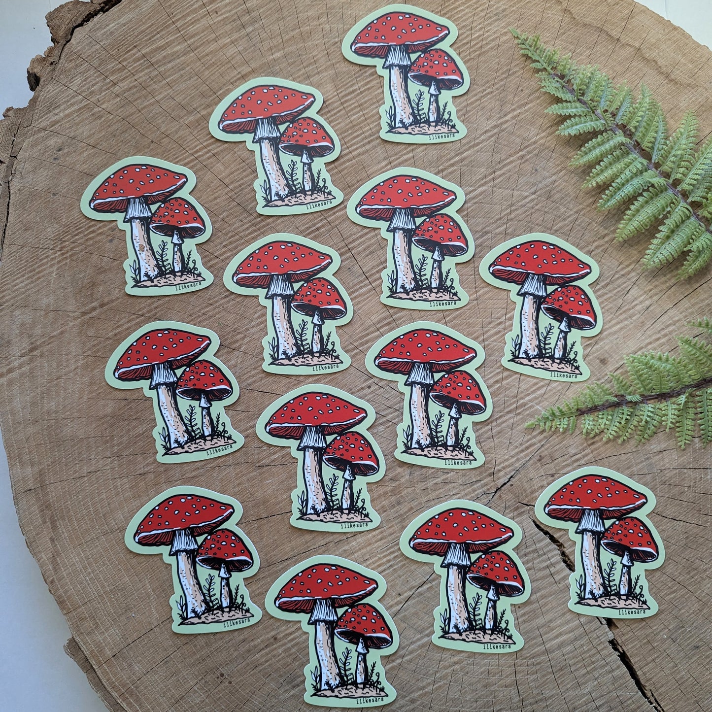 sticker | fly agaric mushroom - waterproof uv-resistant vinyl nature decal