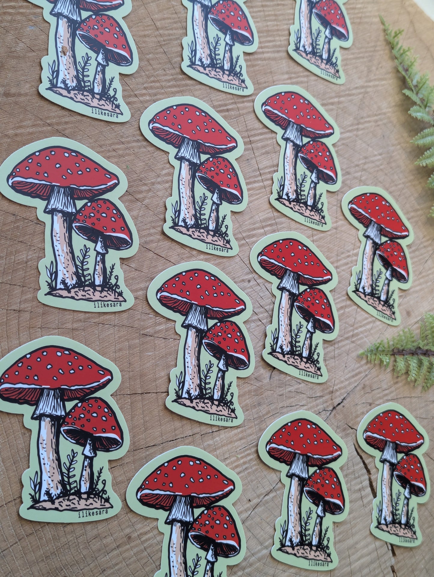 sticker | fly agaric mushroom - waterproof uv-resistant vinyl nature decal