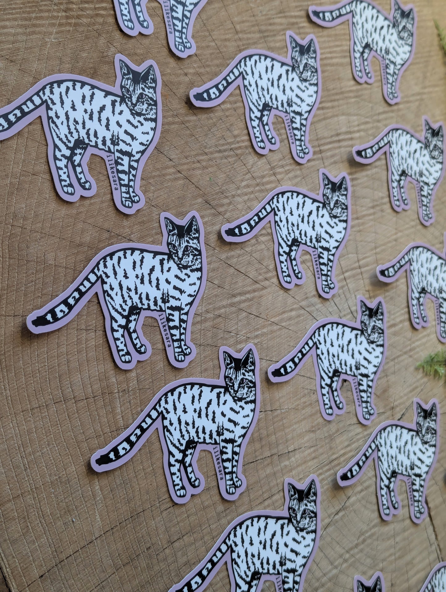 sticker | standing tiger cat