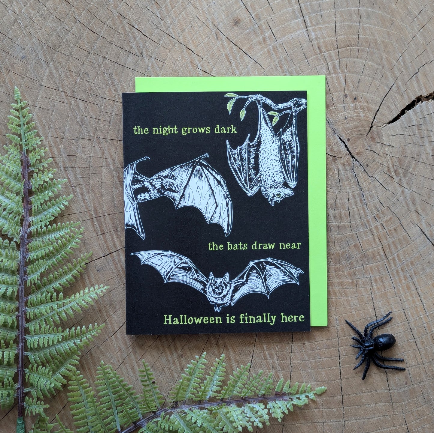 greeting card | the bats draw near - Halloween