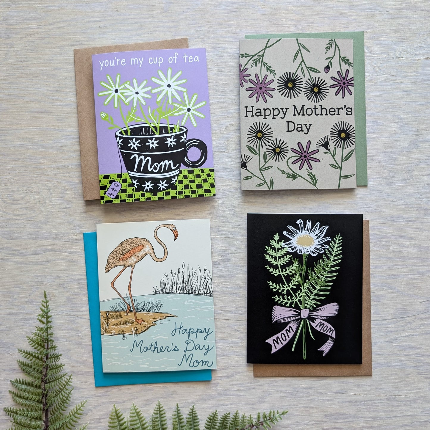 greeting card | you're my cup of tea - friendship flowers