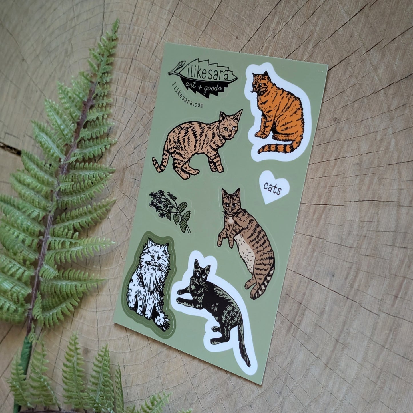 sticker sheet | cats  - waterproof uv-resistant vinyl kitty stickers