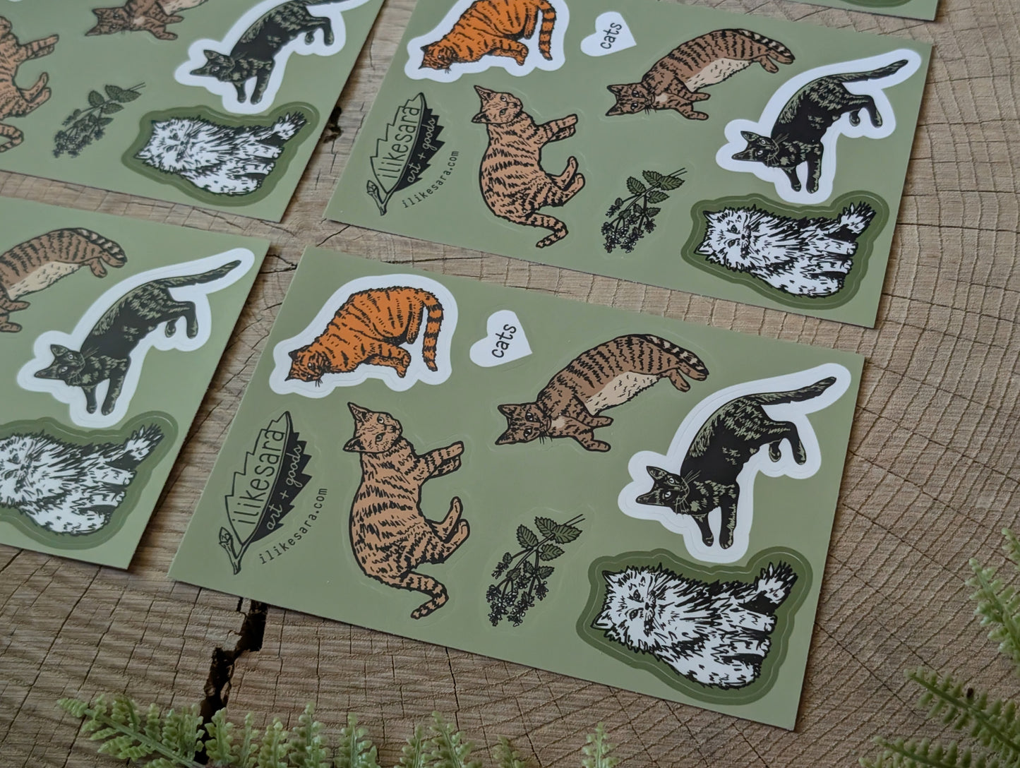 sticker sheet | cats  - waterproof uv-resistant vinyl kitty stickers