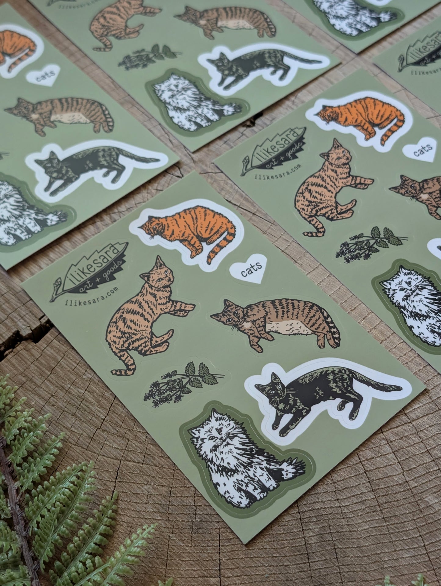 sticker sheet | cats  - waterproof uv-resistant vinyl kitty stickers