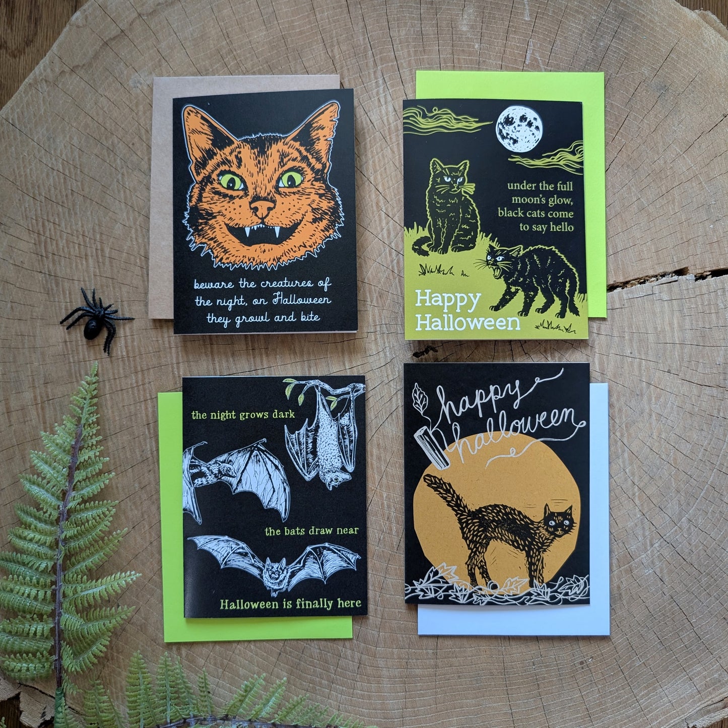 greeting card | Happy Halloween black cats