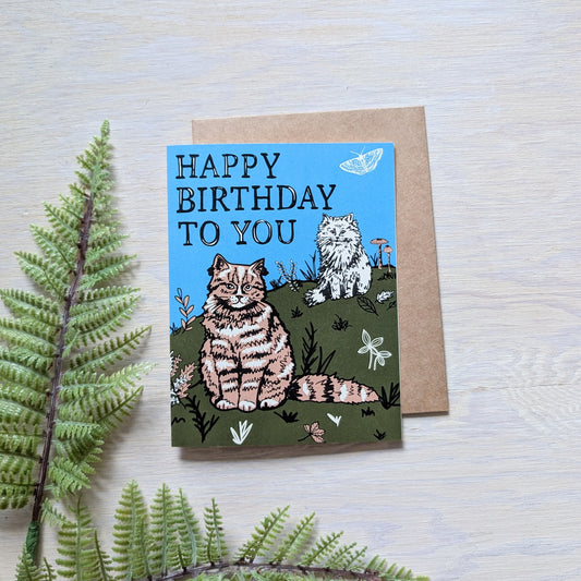 greeting card | happy birthday to you cats