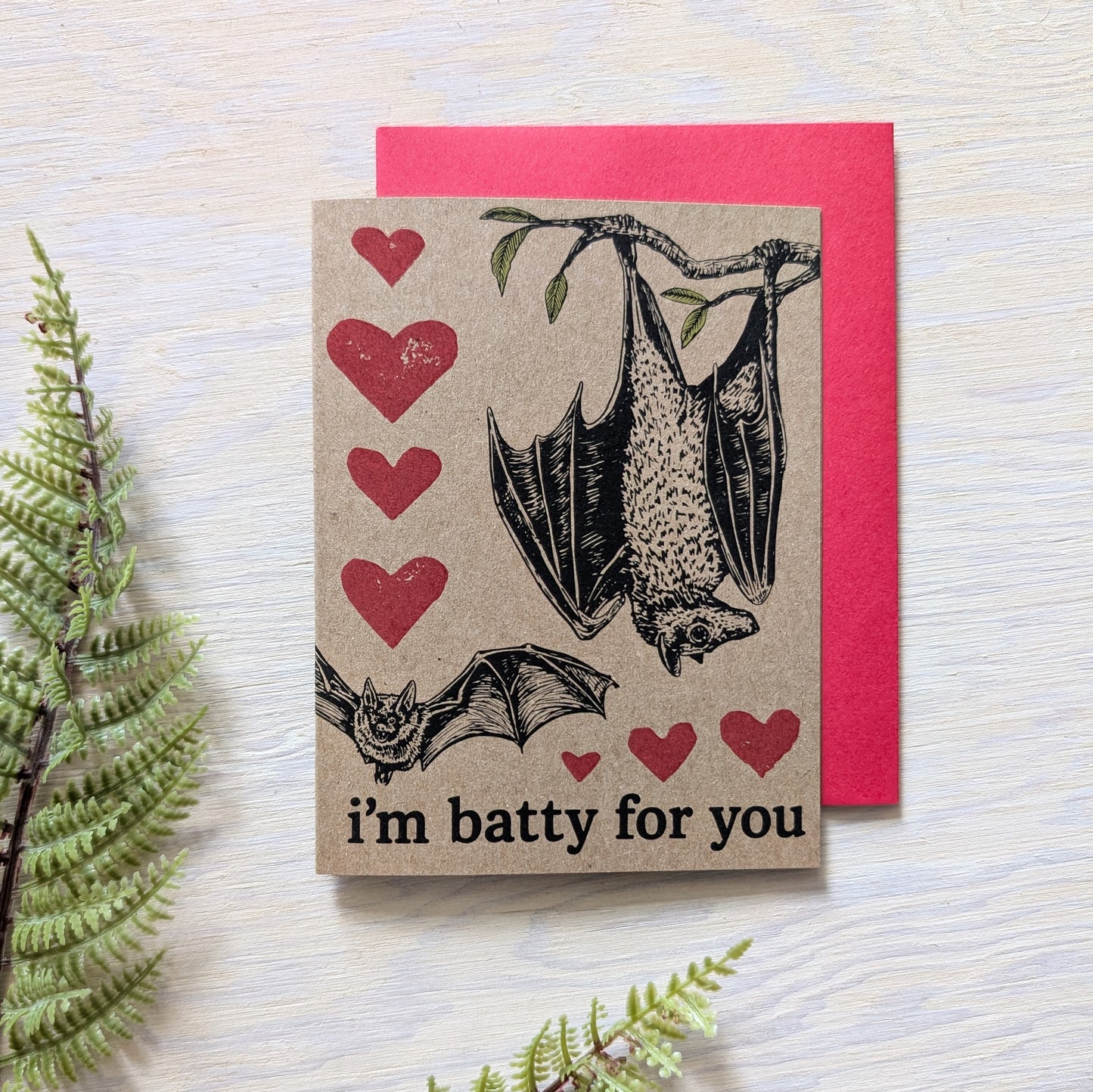 greeting card | i'm batty for you - Valentine or Halloween love card