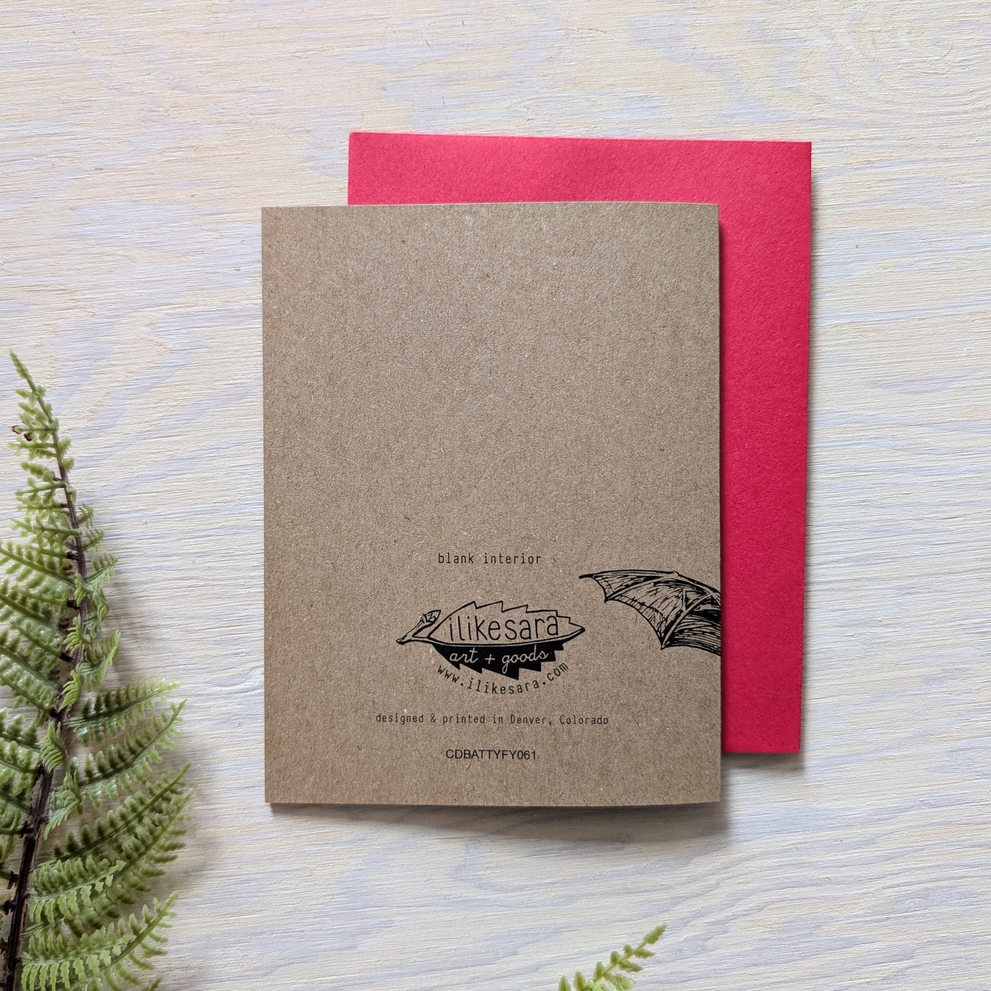 greeting card | i'm batty for you - Valentine or Halloween love card