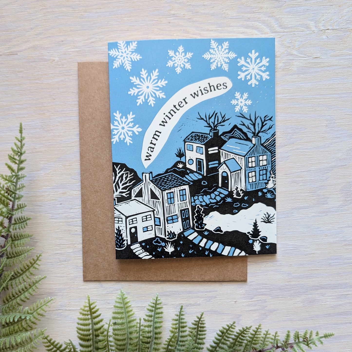 greeting card | warm winter wishes - holiday Christmas Hanukkah New Year