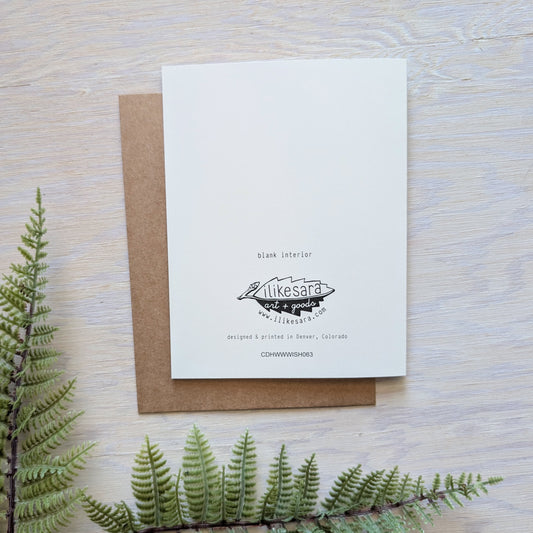 greeting card | warm winter wishes - holiday Christmas Hanukkah New Year