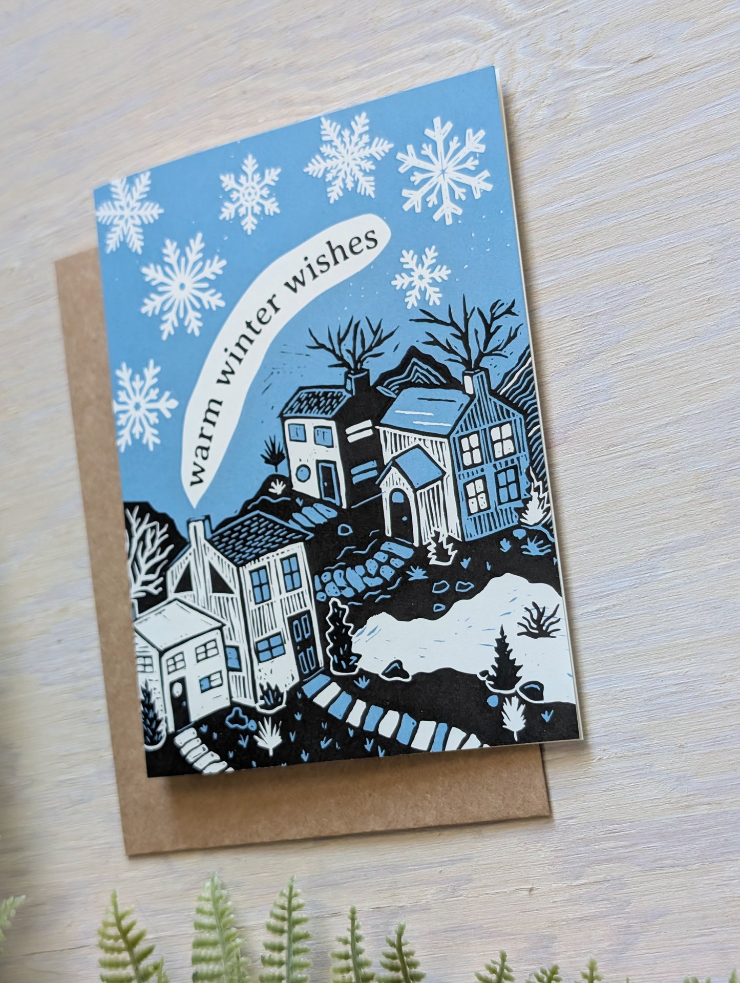 greeting card | warm winter wishes - holiday Christmas Hanukkah New Year