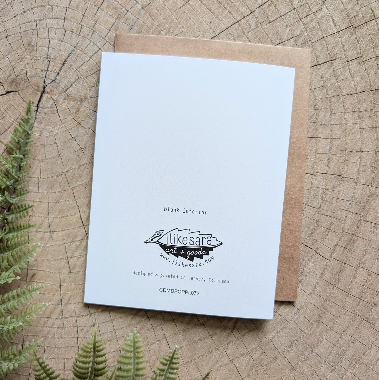 greeting card | happy mother's day - poppies & ferns on lavendar