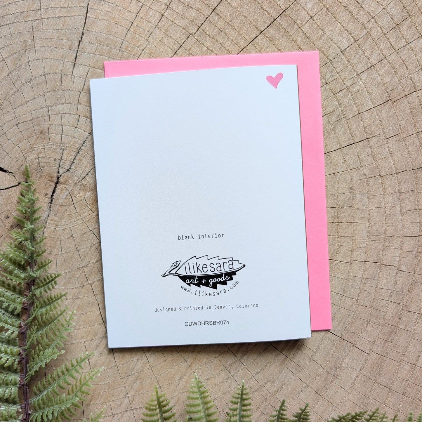 greeting card | wild horses love card - romantic valentine with hot pink envelope