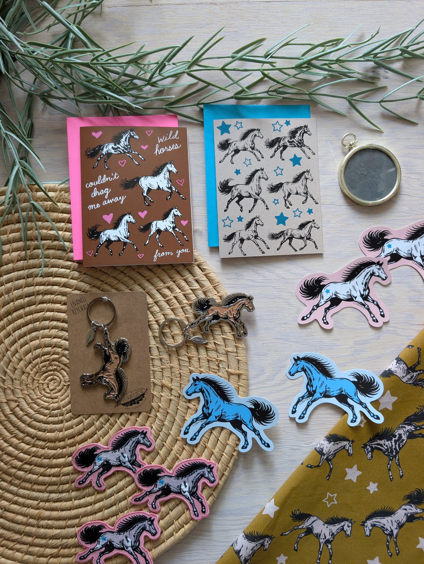 metal enamel keychain / bag charm | star horse