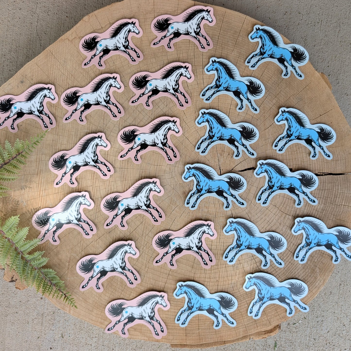 sticker | pink star horse - waterproof uv-resistant vinyl Western pony decal