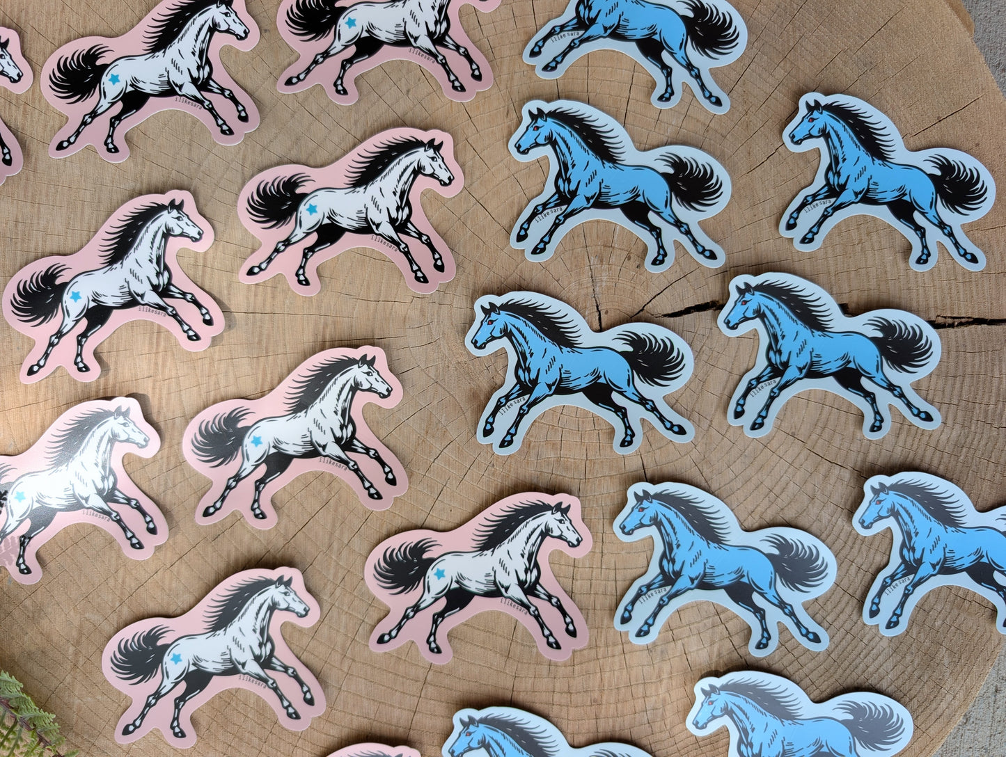 sticker | pink star horse - waterproof uv-resistant vinyl Western pony decal