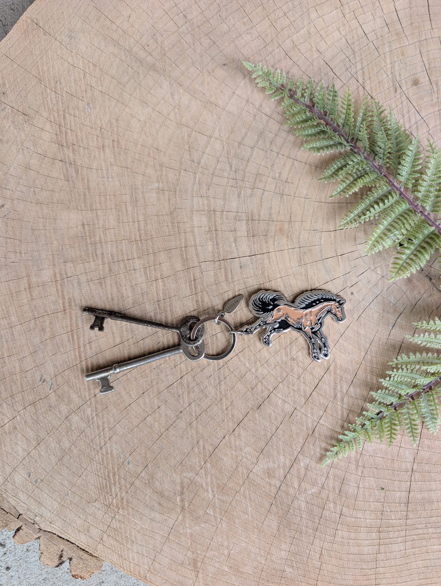 metal enamel keychain / bag charm | star horse
