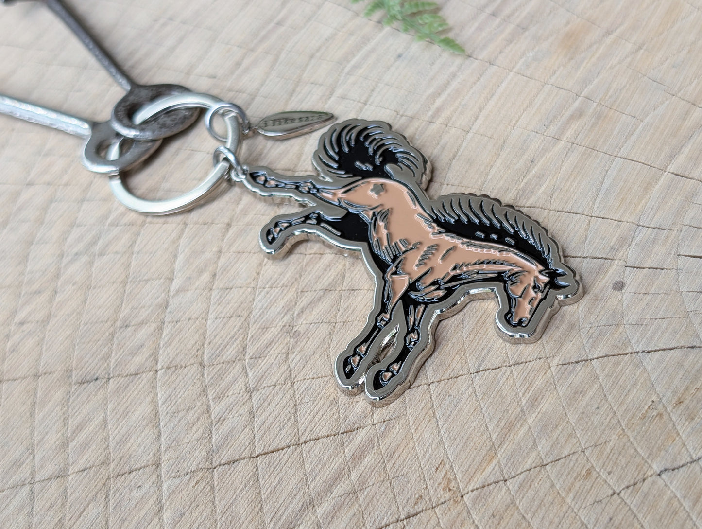 metal enamel keychain / bag charm | star horse