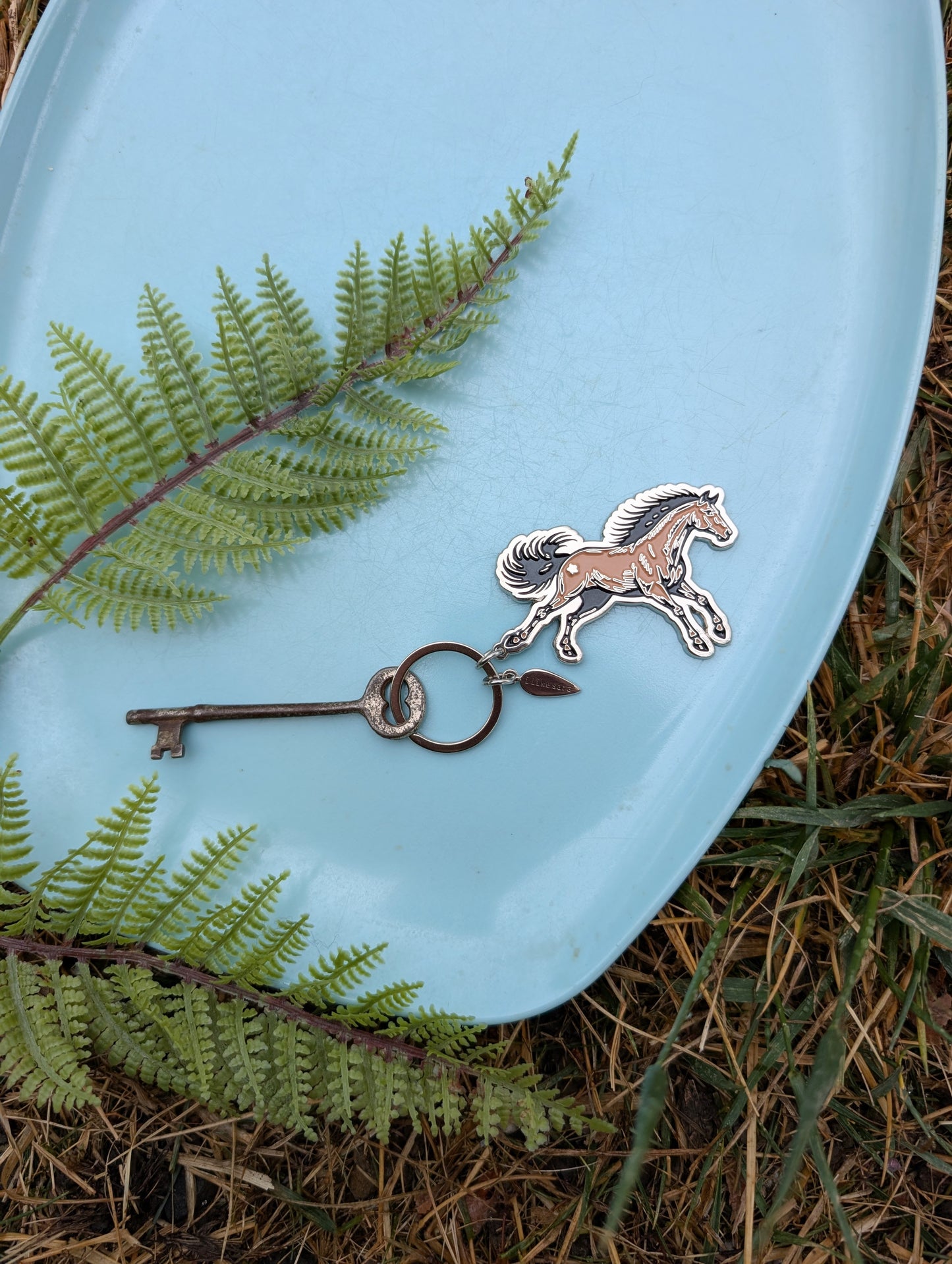 metal enamel keychain / bag charm | star horse