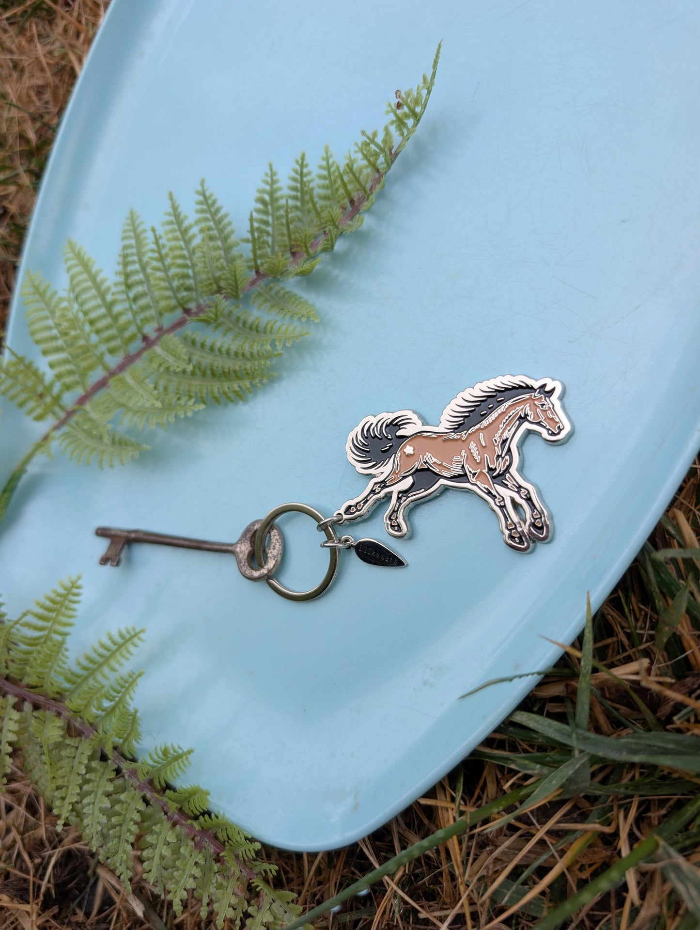 metal enamel keychain / bag charm | star horse