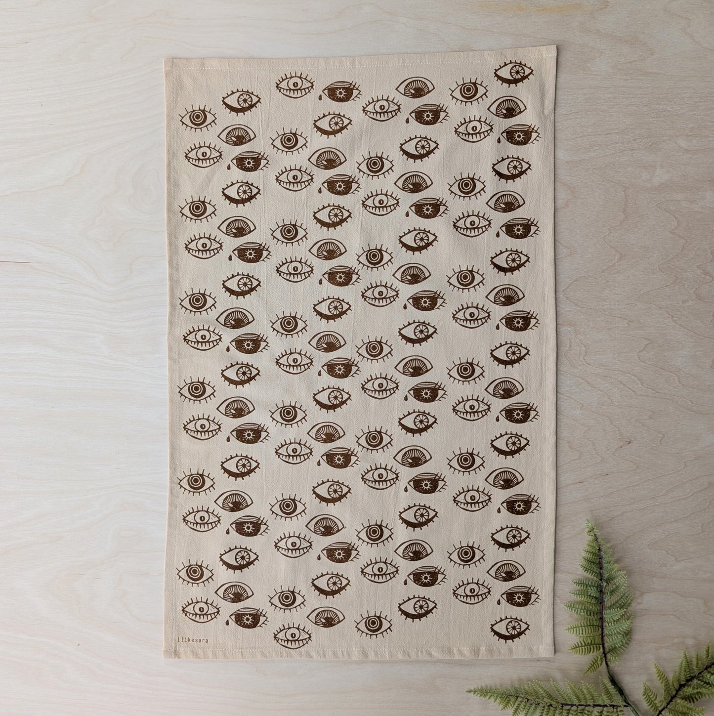 tea towel | eyeball - cotton flour sack eyes kitchen dish cloth