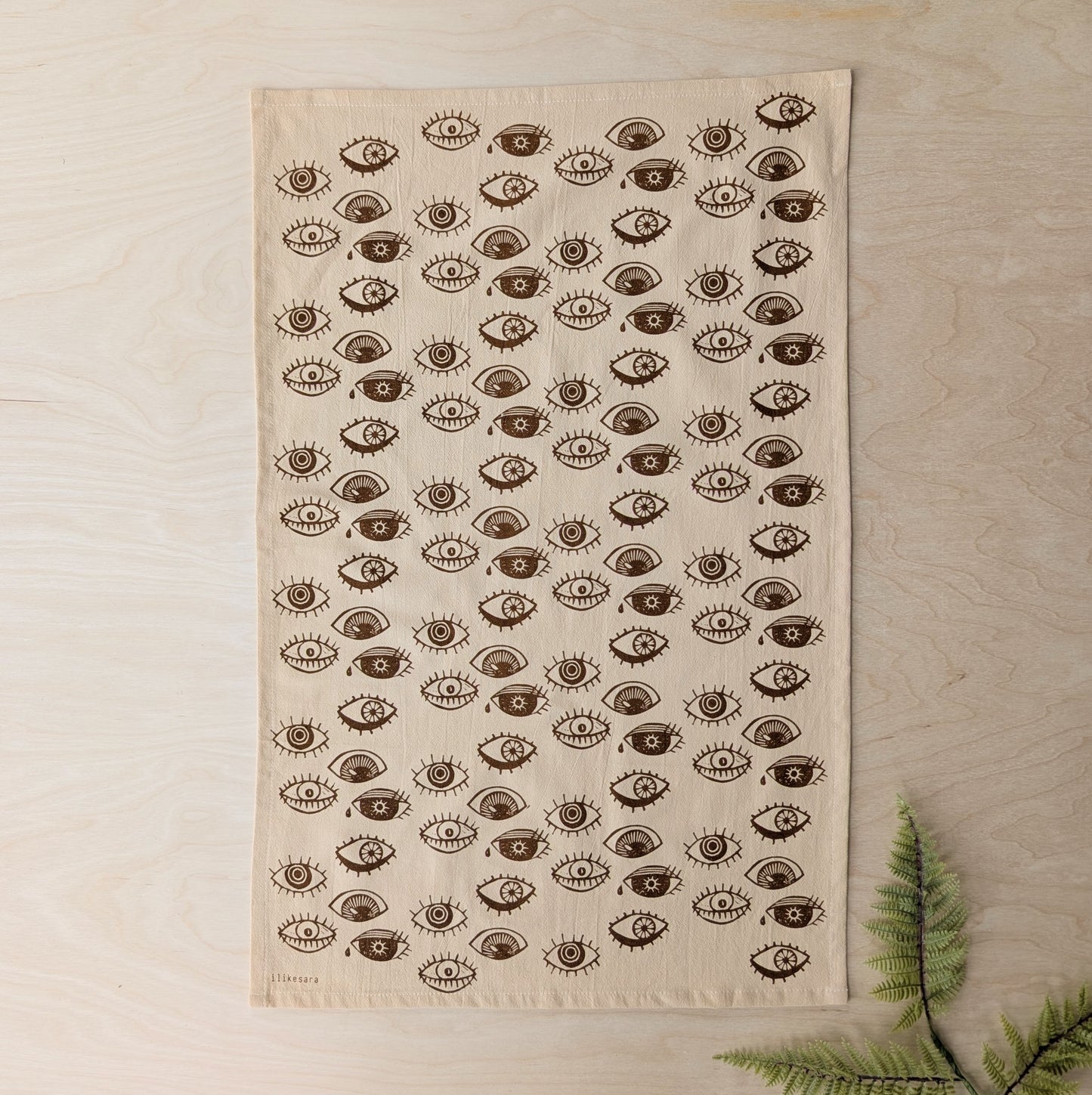 tea towel | eyeball - cotton flour sack eyes kitchen dish cloth