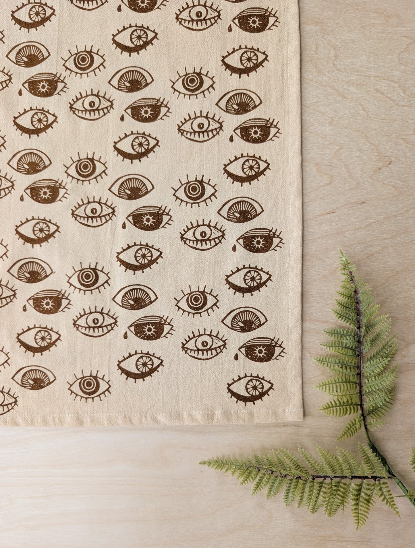 tea towel | eyeball - cotton flour sack eyes kitchen dish cloth