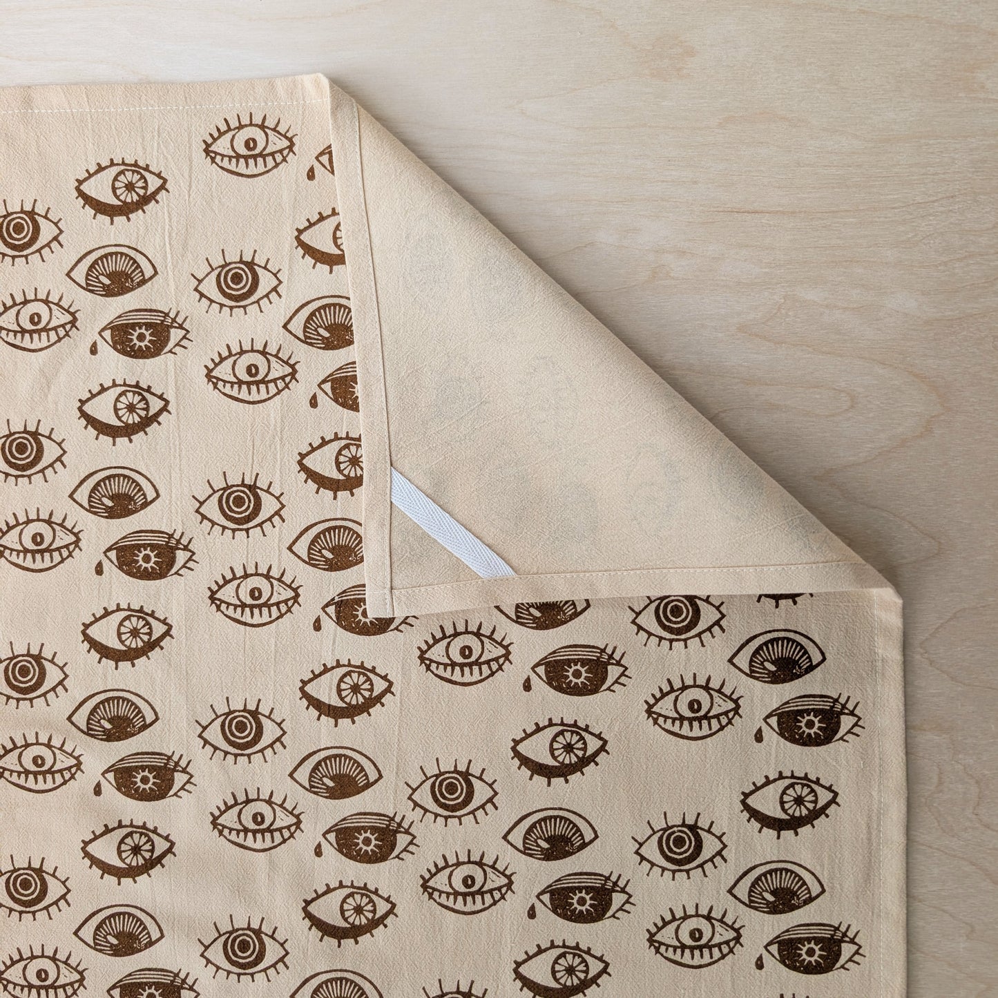 tea towel | eyeball - cotton flour sack eyes kitchen dish cloth