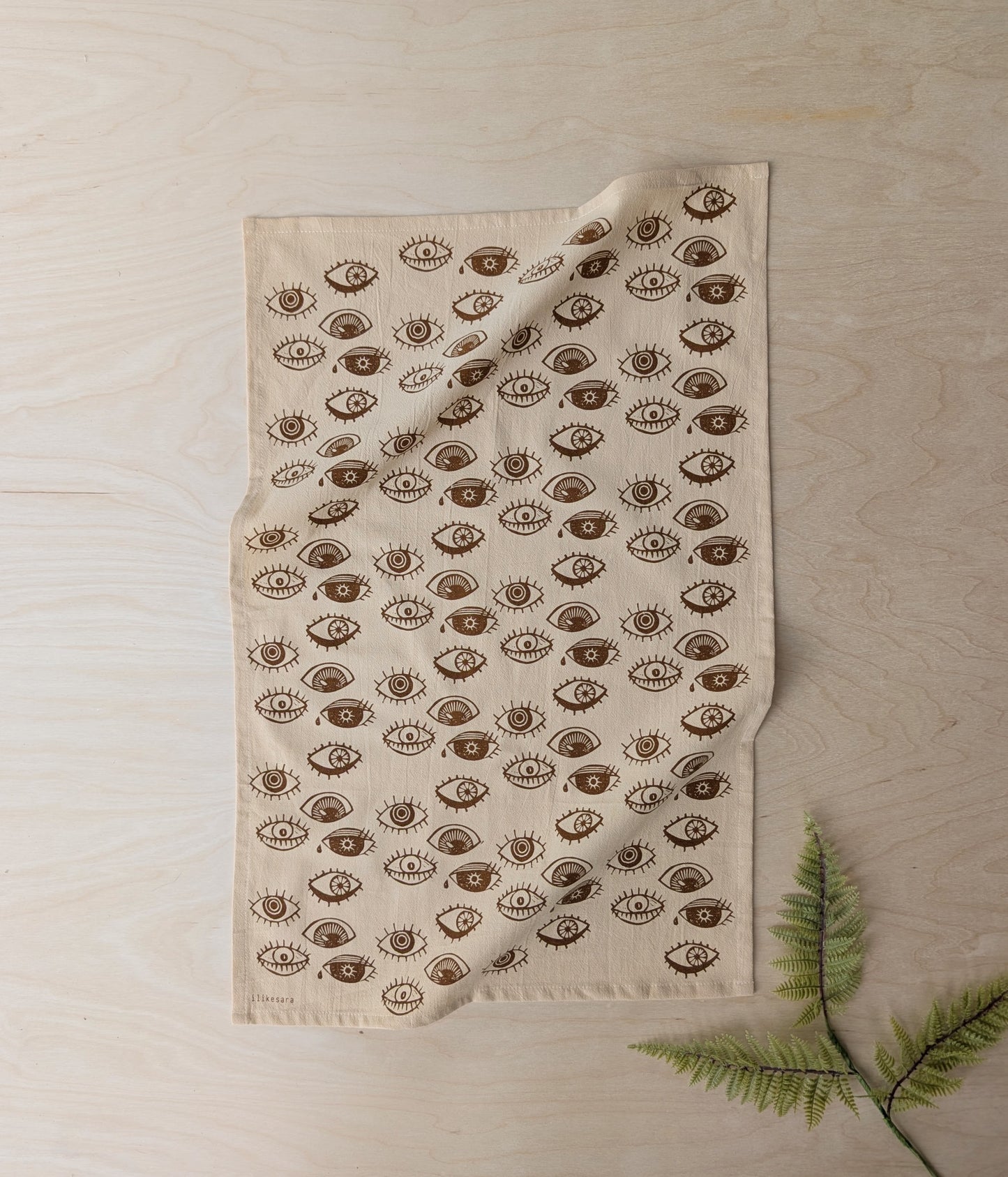 tea towel | eyeball - cotton flour sack eyes kitchen dish cloth