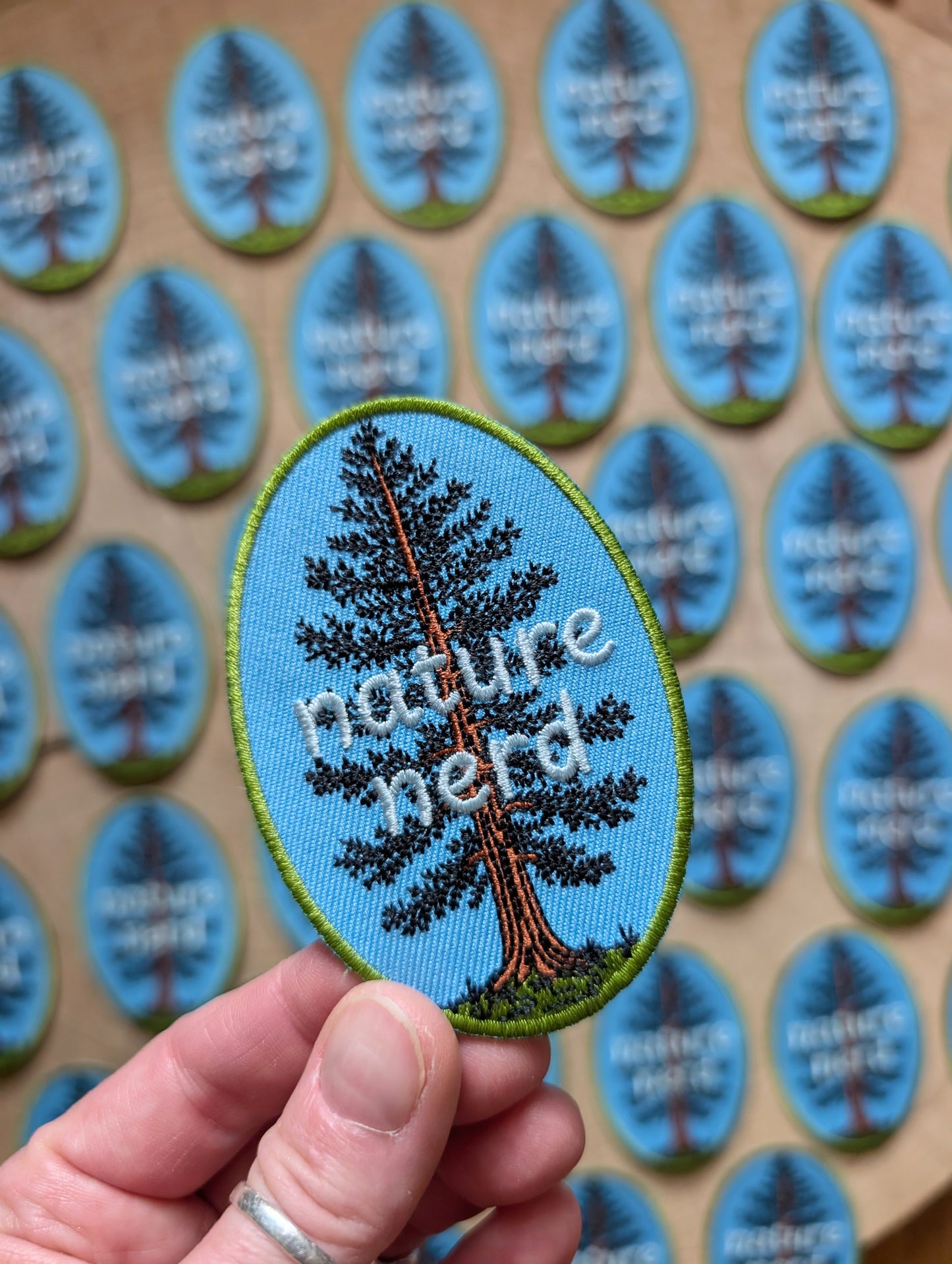 iron-on patch | nature nerd - embroidered Eastern White Pine tree applique