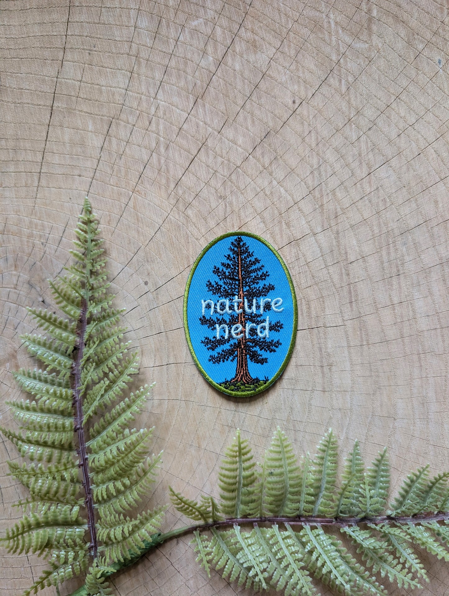 iron-on patch | nature nerd - embroidered Eastern White Pine tree applique