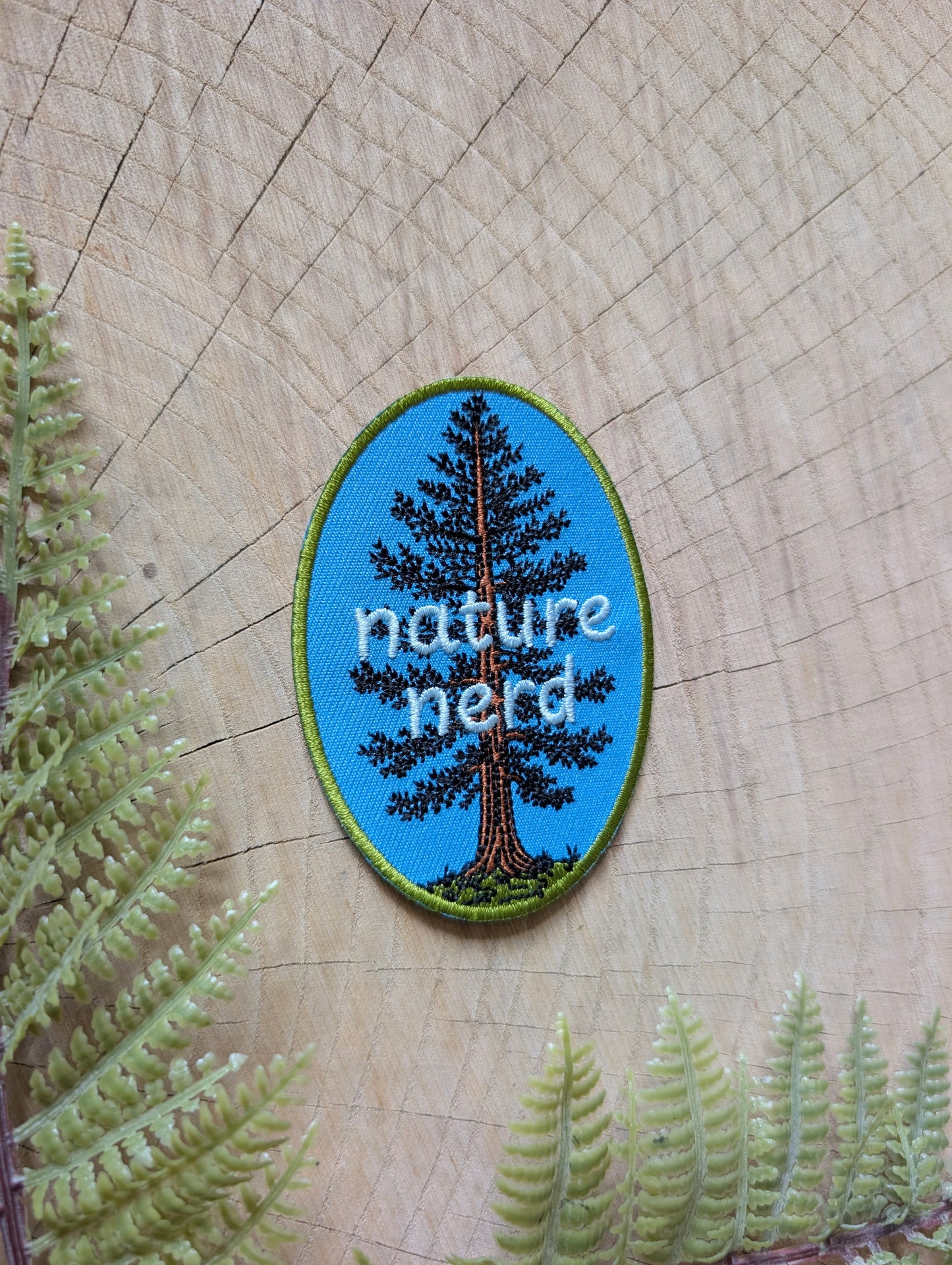 iron-on patch | nature nerd - embroidered Eastern White Pine tree applique