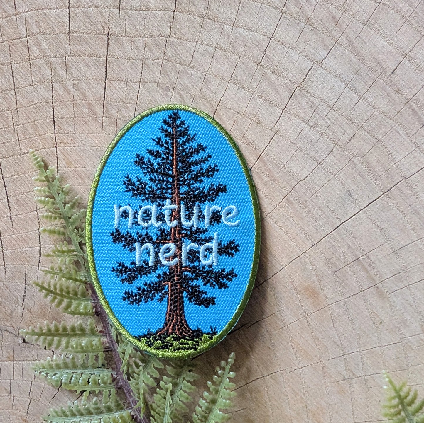 iron-on patch | nature nerd - embroidered Eastern White Pine tree applique