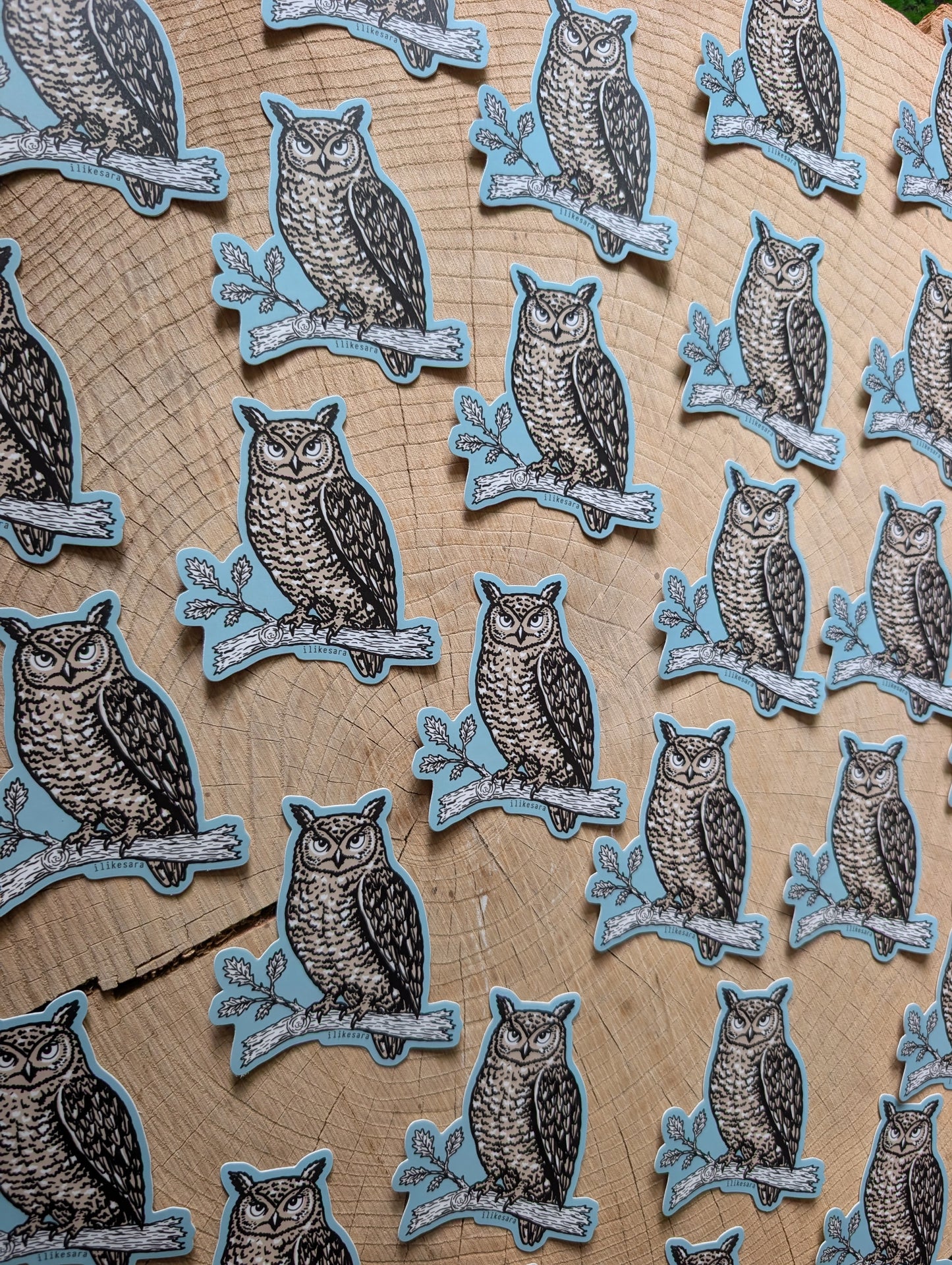 sticker | night owl - waterproof uv-resistant vinyl bird decal