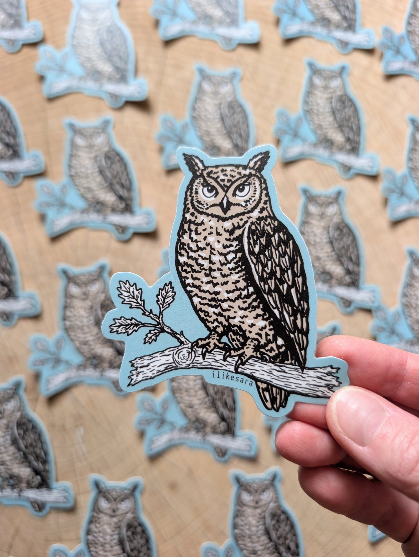 sticker | night owl - waterproof uv-resistant vinyl bird decal