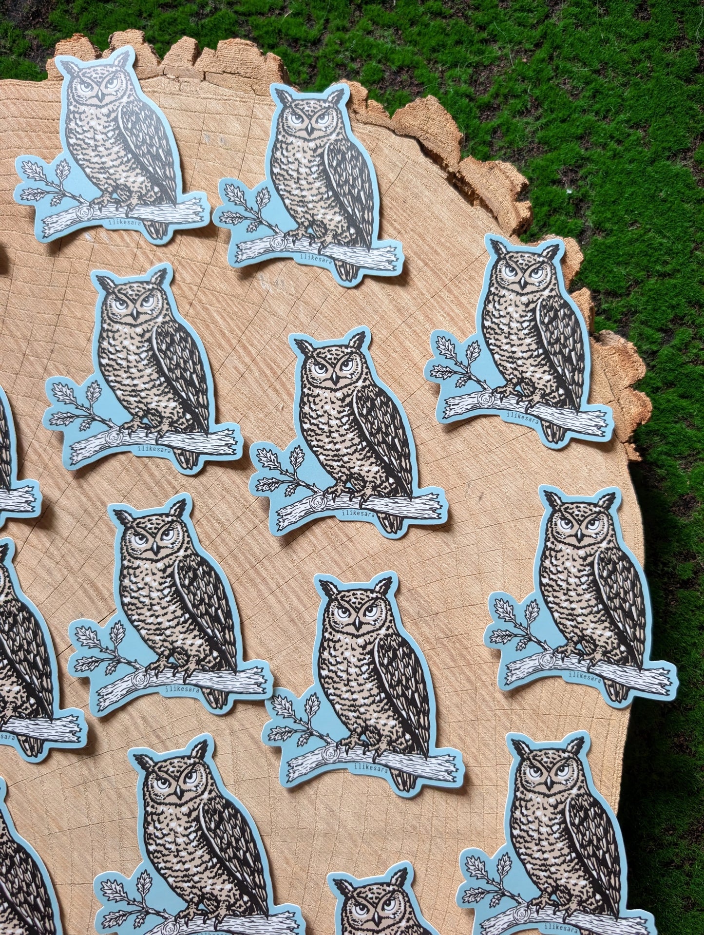 sticker | night owl - waterproof uv-resistant vinyl bird decal