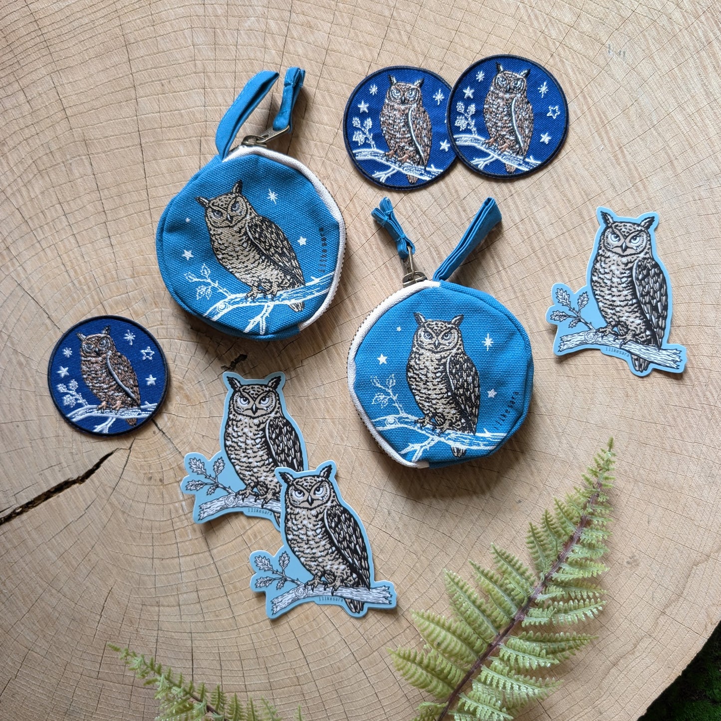 coin pouch | night owl - dusk blue zipper bag with waterproof lining