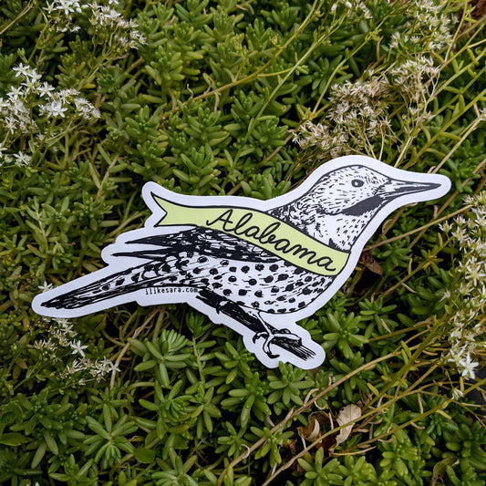 sticker | Alabama bird - waterproof uv-resistant vinyl Northern Flicker decal