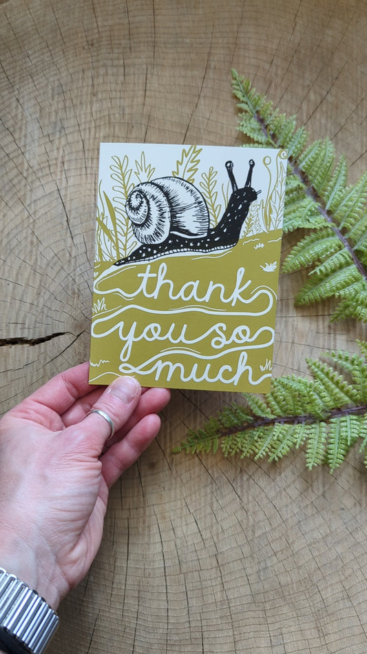 greeting card | thank you so much snail